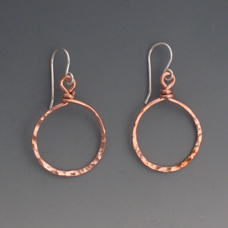 Copper Hoop Earrings by BettyJ  Christian