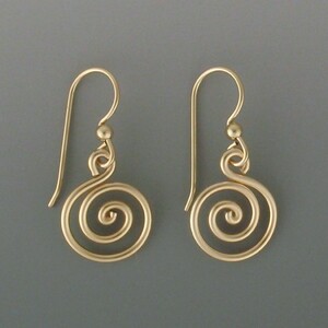 Gold Spiral Earrings by BettyJ  Christian