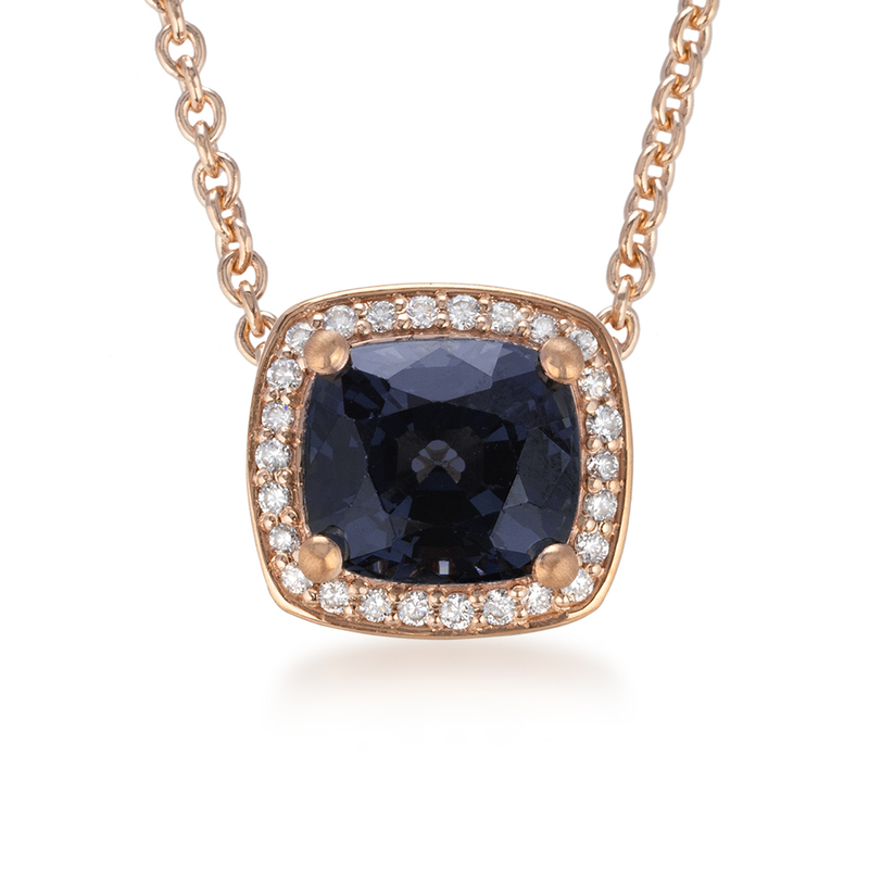 Gray Spinel in Rose Gold by Diana Widman