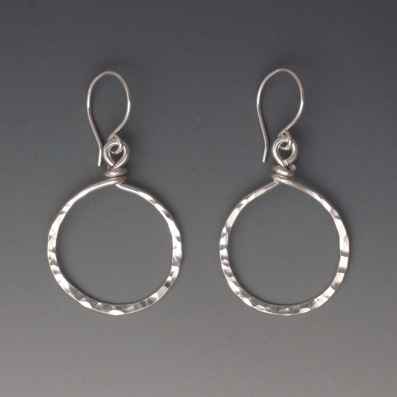 Silver Hoop Earrings by BettyJ  Christian