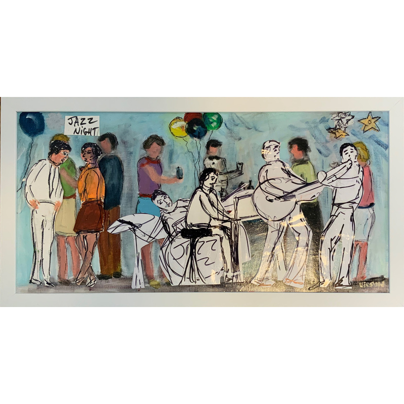 Party Time - 10" X 20" Framed Collage - Free Shipping by Bob Leopold