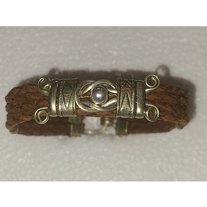 Multi-strand braided leather bracelet  by Sergio Barcena