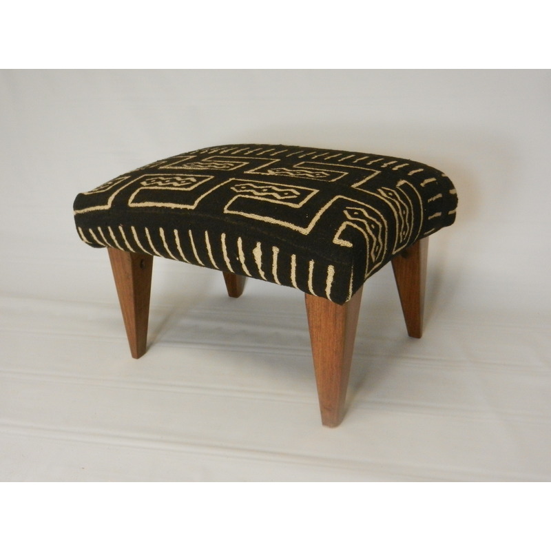 African Textile Footstool by Fred Khodadad