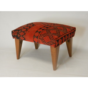 Antique Afghan Carpet Footstool by Fred Khodadad