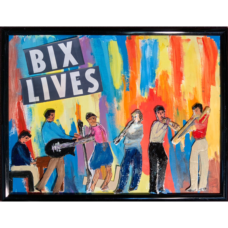 Bix Lives! - 28" X 24" Framed Collage - Free Shipping by Bob Leopold