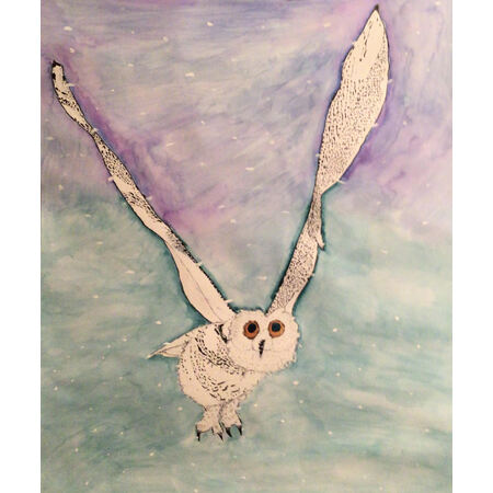 Medium snow owl