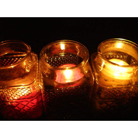 Medium candles at night