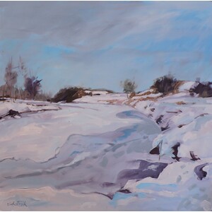 Deep in Snow (not framed) 14"x 14" by Richard Szkutnik