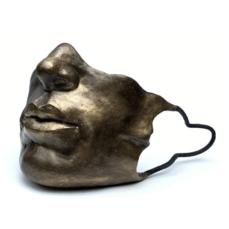 Medium life mask resin sculpture michael alfano