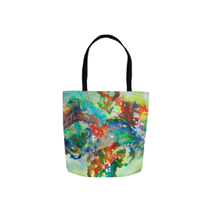 18" x 18" tote bag with tree of life. by Linda Sacketti