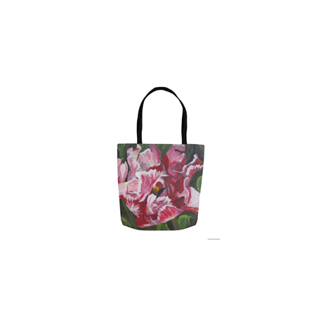 Medium tulips and lace tote
