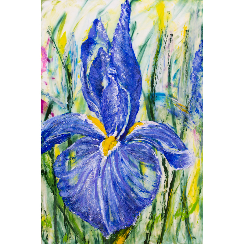 Cobalt Violet Iris by Nela Navarrine