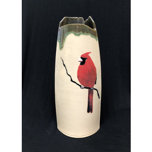 Cardinal Red Vase by Sarah Hunt Frank