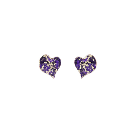 Medium odell design studio heart stud earrings r