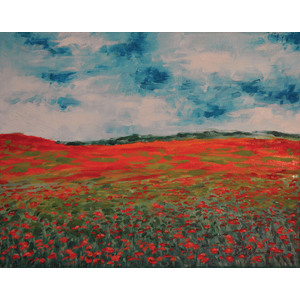 Poppy Fields 14" x 11" by Robert Schemmel