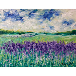 Purple Fields  14" x 11" by Robert Schemmel