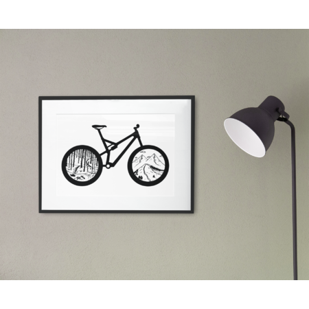 Medium poster frame mockup featuring a modern floor lamp 2022 el1