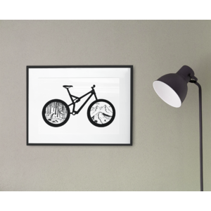 Small poster frame mockup featuring a modern floor lamp 2022 el1