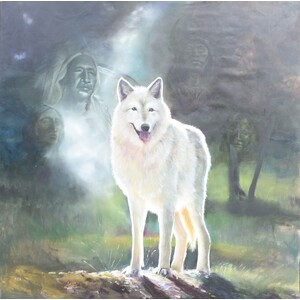 Brother Wolf 42" W x 42' H x 1" D by Robert Wilkens