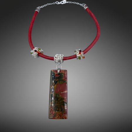 Medium leather red creek necklace. 4.5.2022 png.final