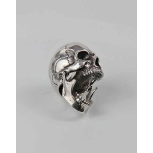 SKULL RING, Fine Art Handmade Skull Ring with opening and closing jaw, Men 925 Sterling Silver LARGE Skull Ring by Natalia Chebotar