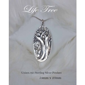 Sterling Silver Unisex Tree of Life Pendant, Handcrafted Silver Design, Family Tree Pendant  by Natalia Chebotar