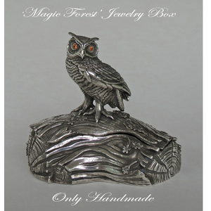 MAGIC FOREST ANCI Fine Art Collectible Sterling Silver Jewelry Box by Natalia Chebotar