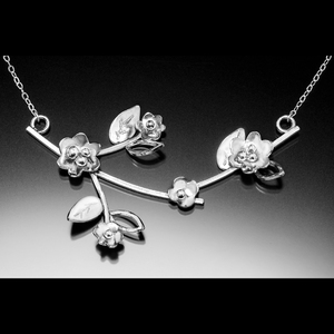 Cherry Blossoms in sterling silver by Kim Evans