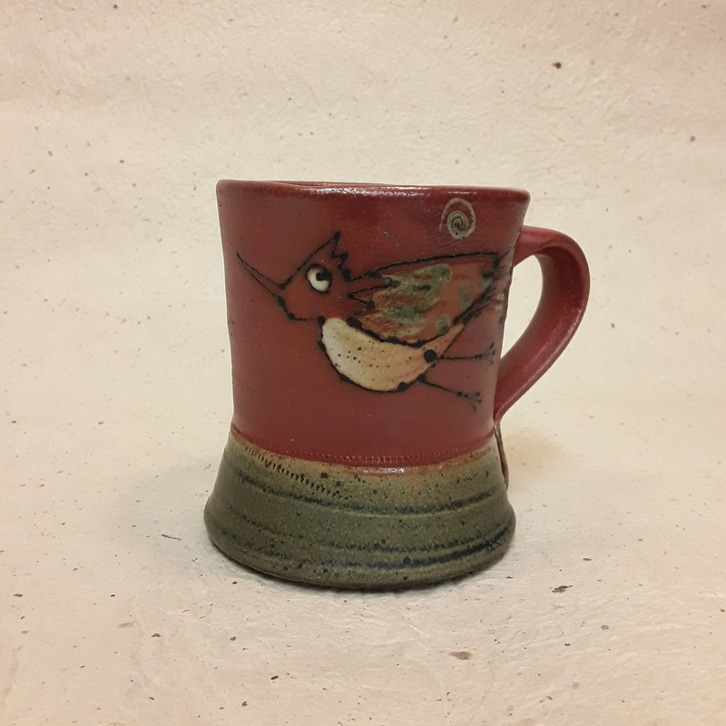 Happy bird mug by Mary Jo Schmith