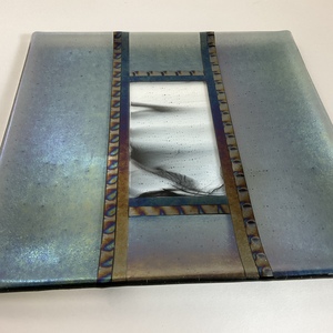 Glass Plate in Grey -8-1/4"  by Christine  Freeburn 