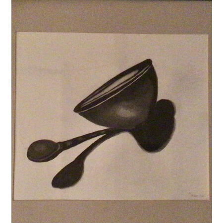 Medium study of bowl and wooden spoon