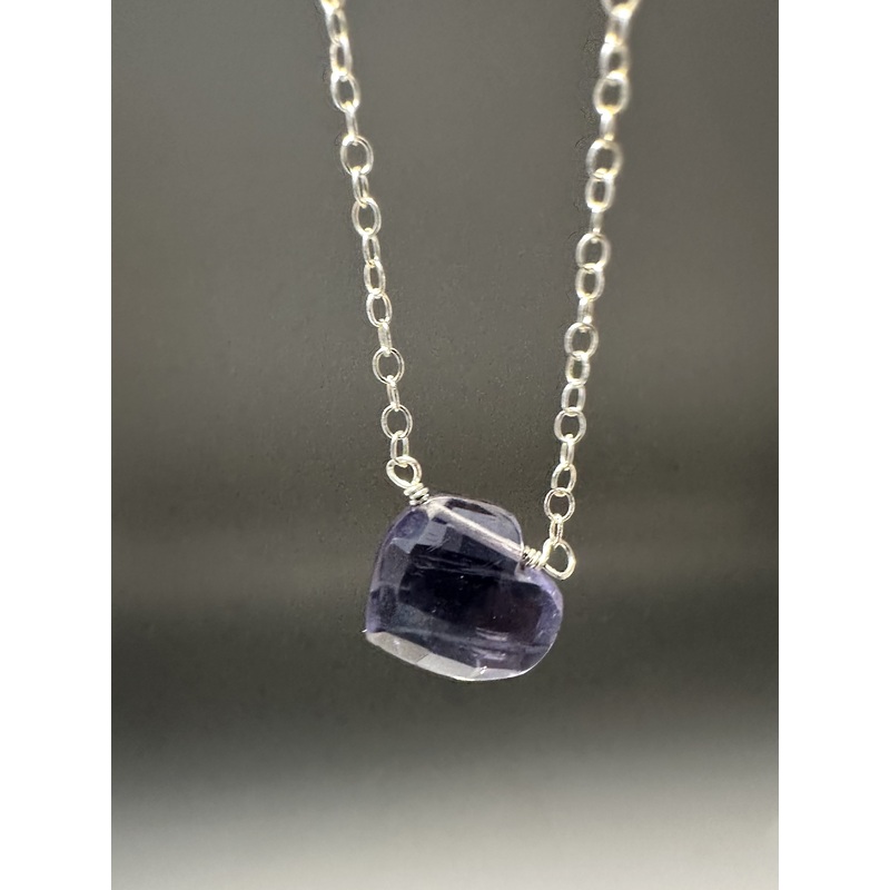 Iolite Heart Necklace  by Candace Marsella