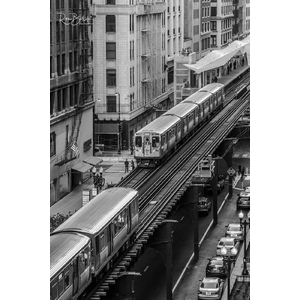 Chicago EL Trains by Ron Ballok