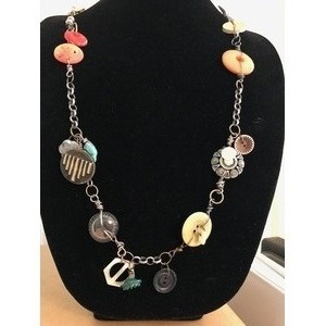 Necklace of Vintage Buttons by Mary Abbott Hess