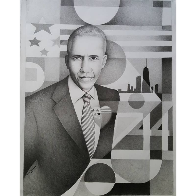 HOPE 44 (Barrack Obama) Framed prints edition by MOSES OKPEYOWA