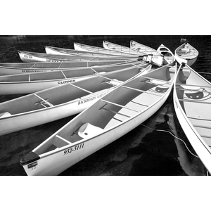 Tethered Whistler Canoes by Randall Nyhof