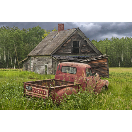 Medium auto old homestead and truck 268 4 812 f