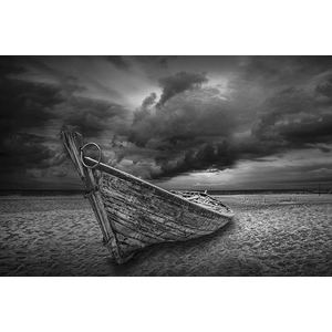 Boat on the Beach at Oscoda by Randall Nyhof