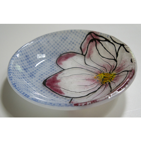Medium web 1129 white pink flower bowl