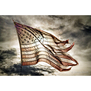 Tattered American Flag by Jamie Rood