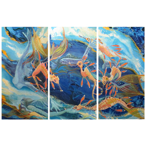 Small 718 the three muses of wobbegong bay triptych