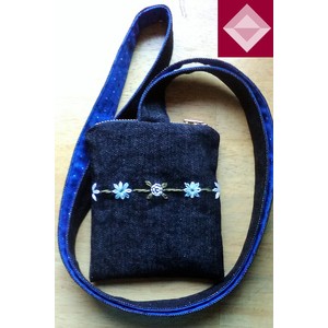 Hand Embroidered Shoulder Bag by Laura Rizzardini