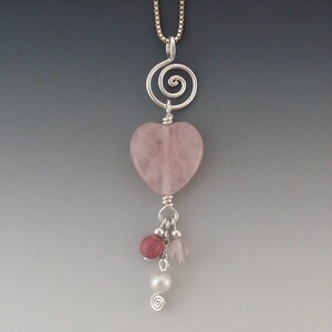 Pinks & Pearl Pendant by BettyJ  Christian