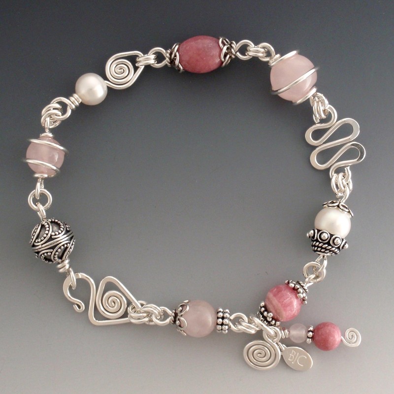 Pinks & Pearls Bracelet by BettyJ  Christian