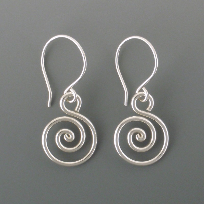 Silver Spiral Earrings by BettyJ  Christian