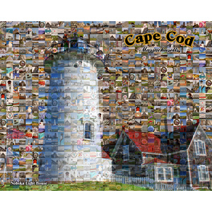 Cape Cod Lighthouse Photo Mosaic Print Art by David Addario