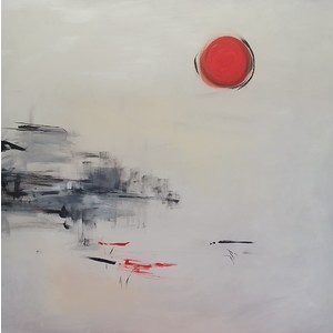 Untitled II. (Red Sun) (Sold) by Justin Stankus