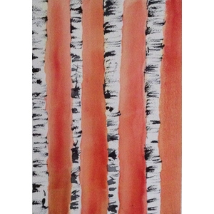 Birches in Orange by Regina Roland