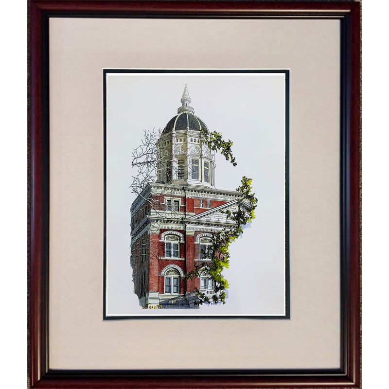University of Missouri-Columbia, Jesse Hall Closeup by John Stoeckley