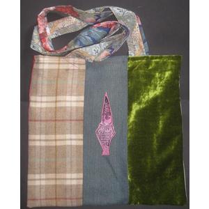 Hybrid Denim, Tweed & Velvet Shoulder Bag by James Sharp